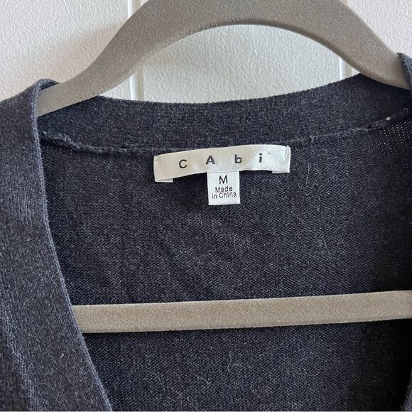 Cabi Argyle Preppy Colorblock Cotton Cardigan - Picture 10 of 10